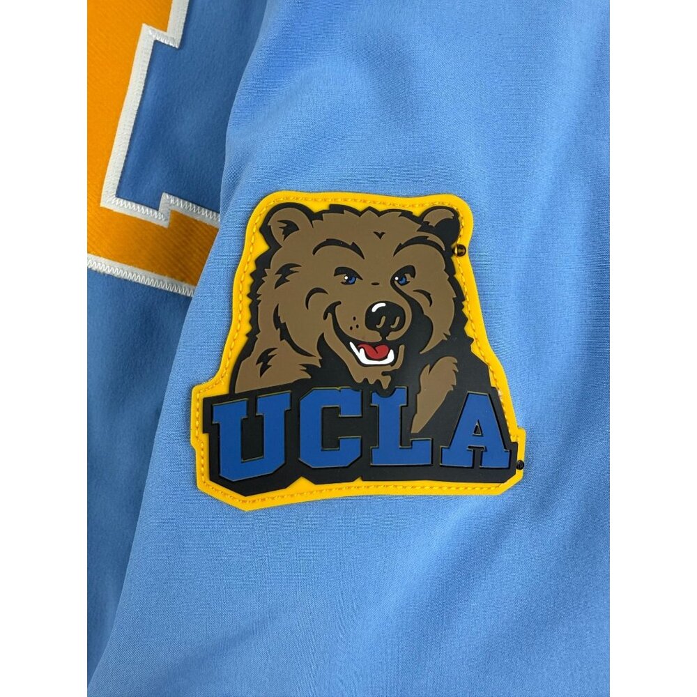 VTG Majestic UCLA Jacket Mens Medium Blue Puffer Coat Varsity Heavy Fleece Lined - Picture 3 of 8